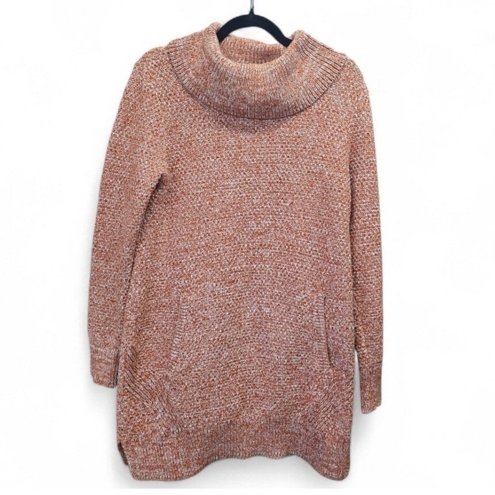 NWT Duluth Trading Co Heritage Cowl Neck Knit Tunic Sweater Small Cotton Blend
